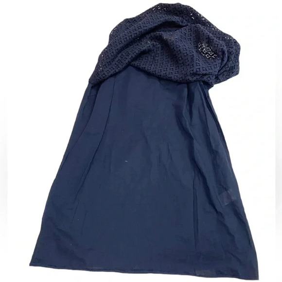 Michael Kors Grommet Neck Dark Blue Lace Sleeveless Dress Size 10 - Picture 8 of 9